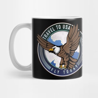 Travel to USA - Fly today travel logo Mug